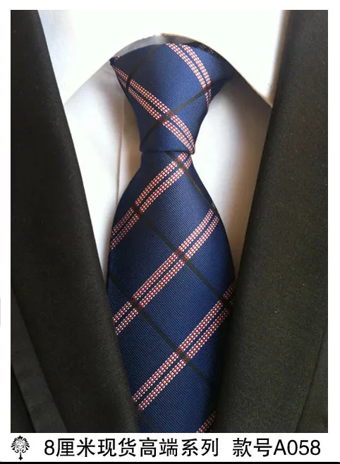 100% silk Thick cloth paisley tie for mens neckties designers fashion men ties 8cm navy and red striped tie wedding dress