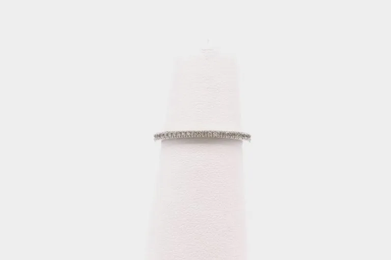 14K White gold Diamond band|0.15 carats|