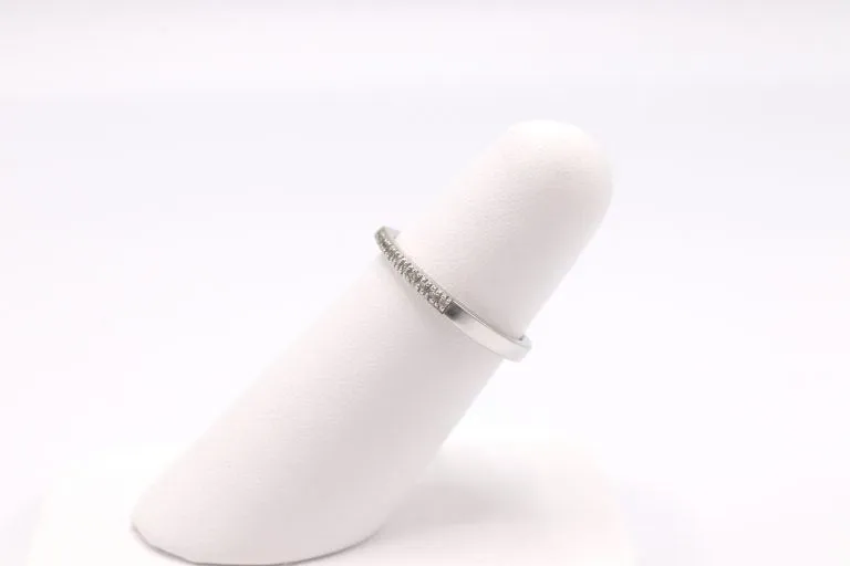 14K White gold Diamond band|0.15 carats|