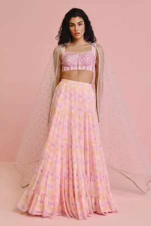 ALAINA GEORGETTE FRILL SET