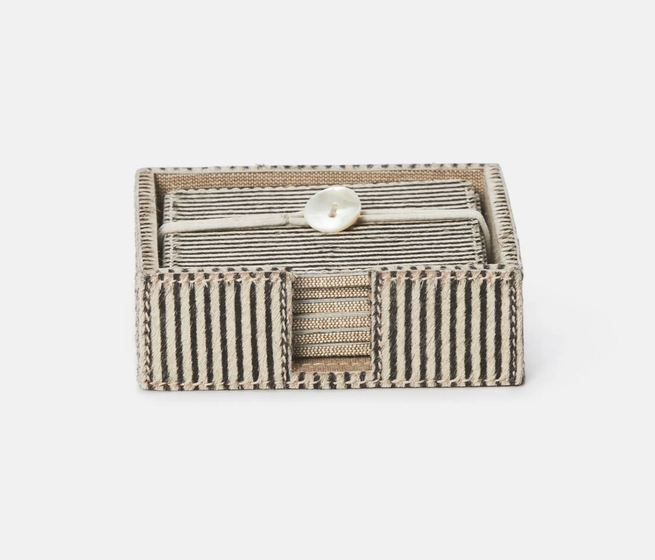 Bandar Coasters / Brown Candy Striped