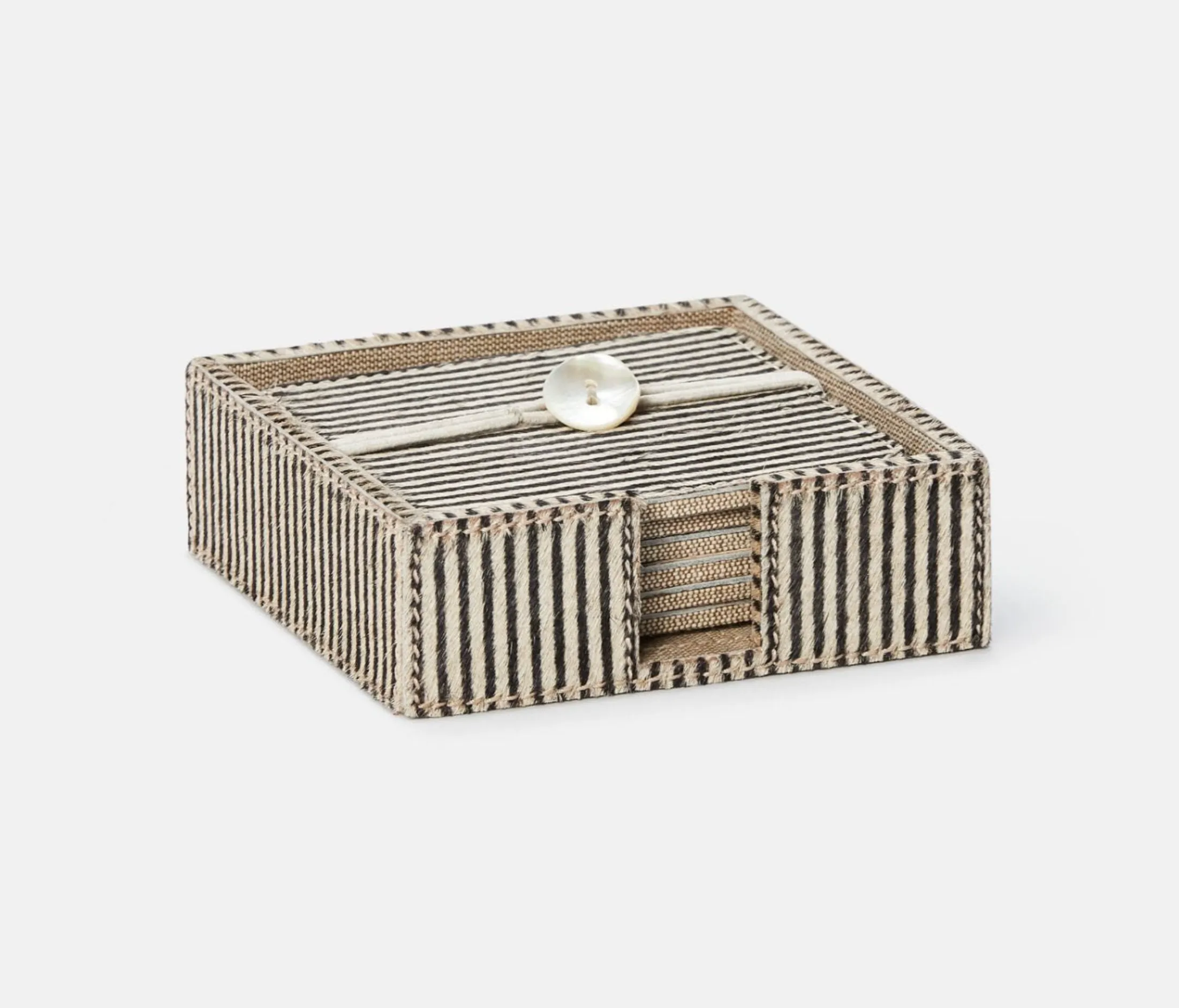 Bandar Coasters / Brown Candy Striped