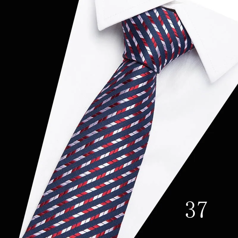 Classic 7cm Ties for Man Silk Tie Luxury Striped Plaid Checks Business Neck Tie for Men Suit Cravat Wedding Party Neckties