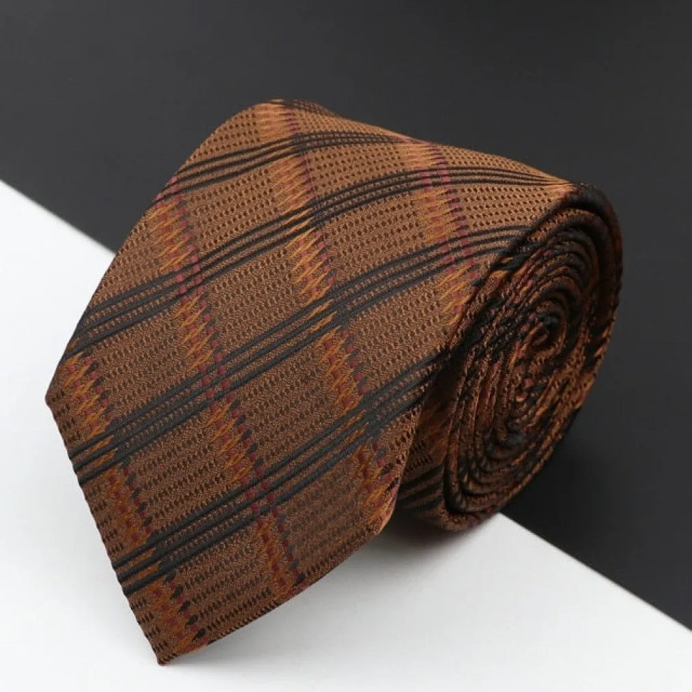 ContiNent 33 Men's Classic Luxury Tie 8cm Striped Paisley Plaid All-Match Jacquard Necktie For Business Wedding Prom Daily Wear Accessory
