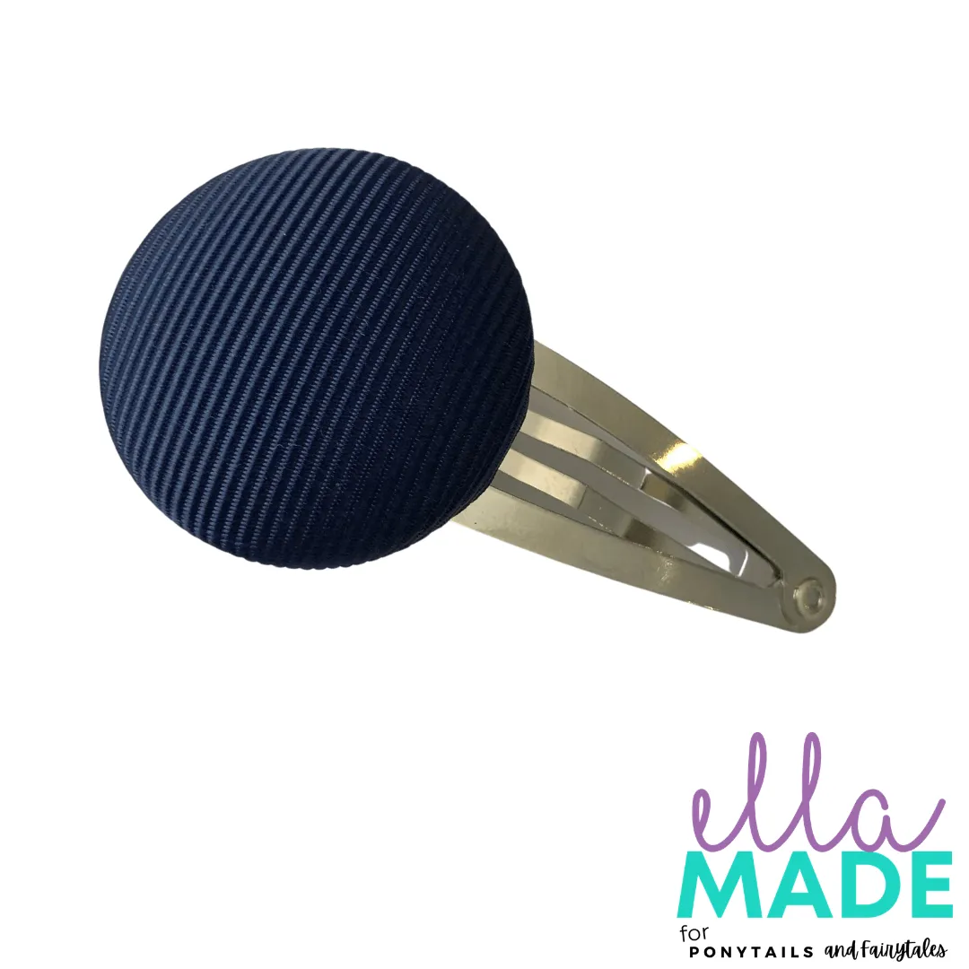 Covered Buttons: Solid Colours - Navy