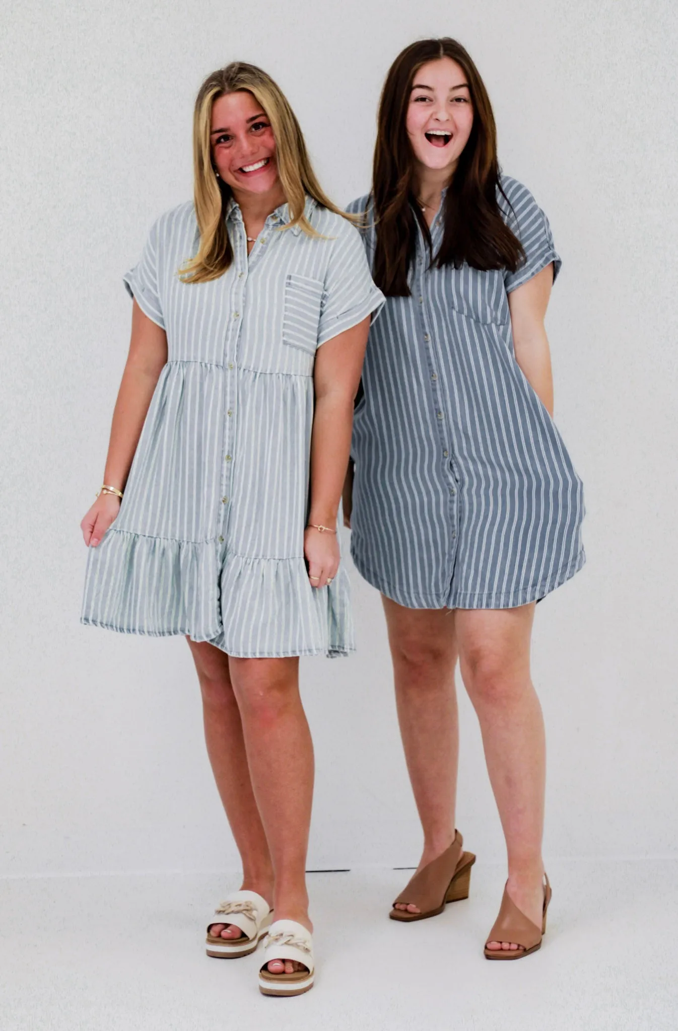 Daydreamer Striped Denim Dress