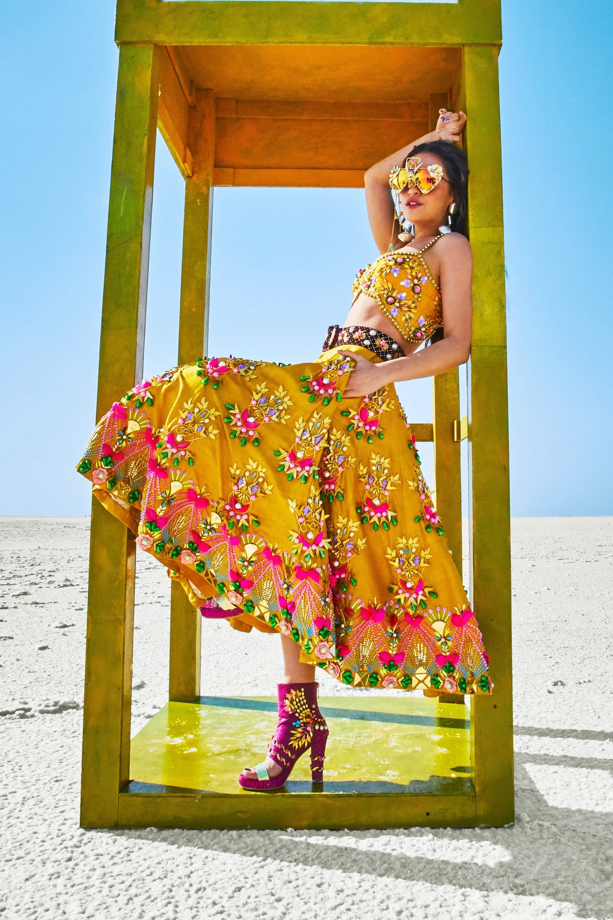 HEAD IN THE CLOUDS LEHENGA SET