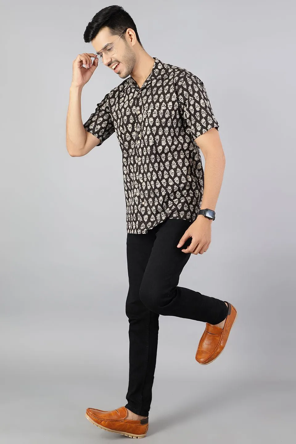 Jaipur 100% Cotton Black Shirt