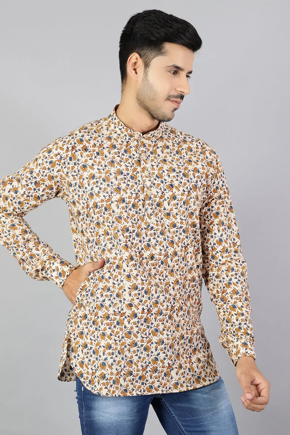 Jaipur 100%  Cotton Multicolored Kurta Shirt