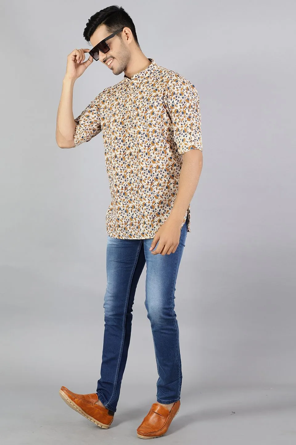 Jaipur 100%  Cotton Multicolored Kurta Shirt
