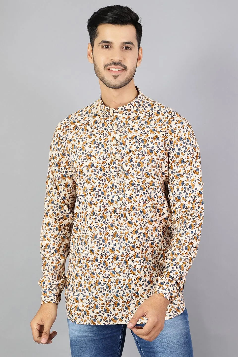 Jaipur 100%  Cotton Multicolored Kurta Shirt