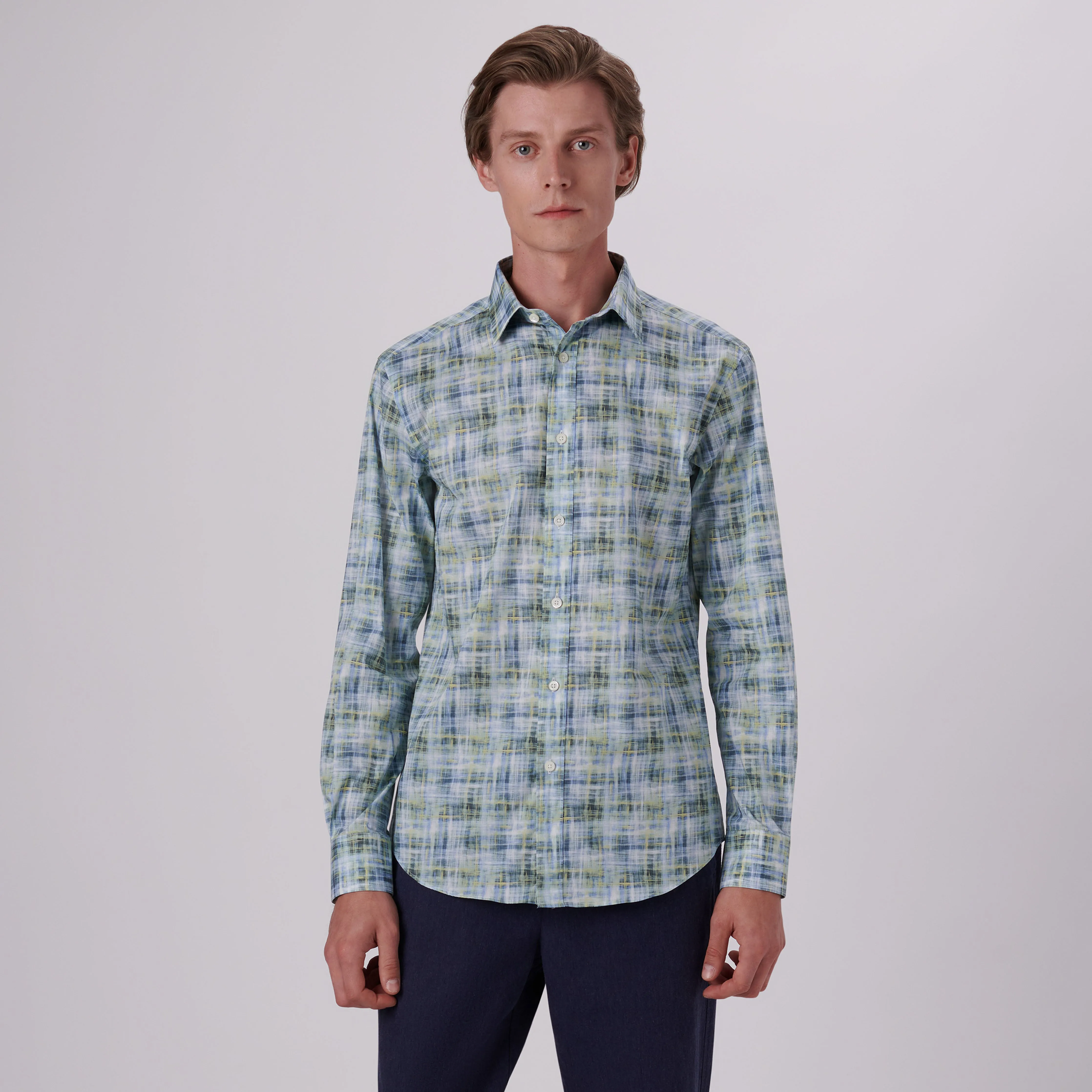 Julian Irregular Check Print Shirt