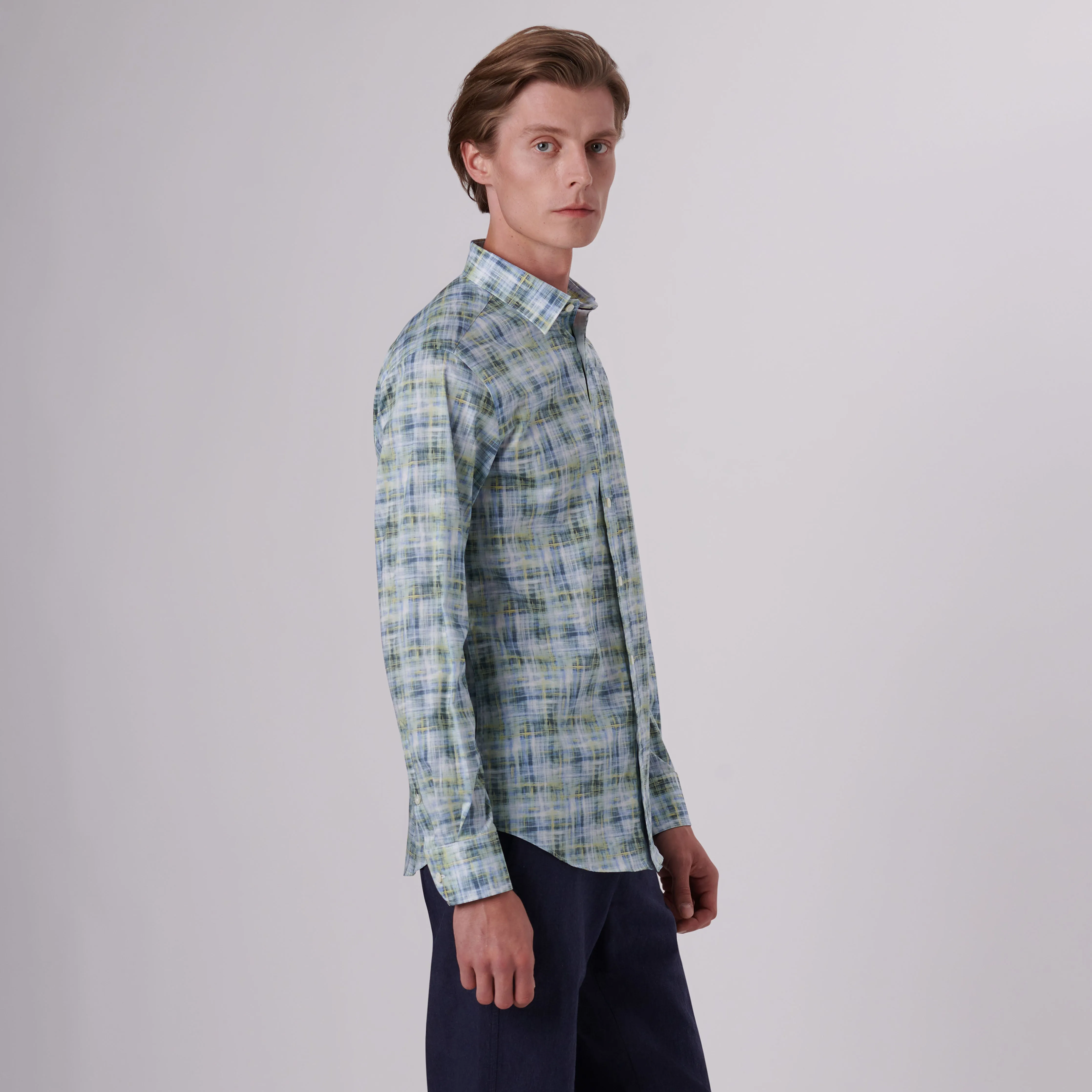 Julian Irregular Check Print Shirt