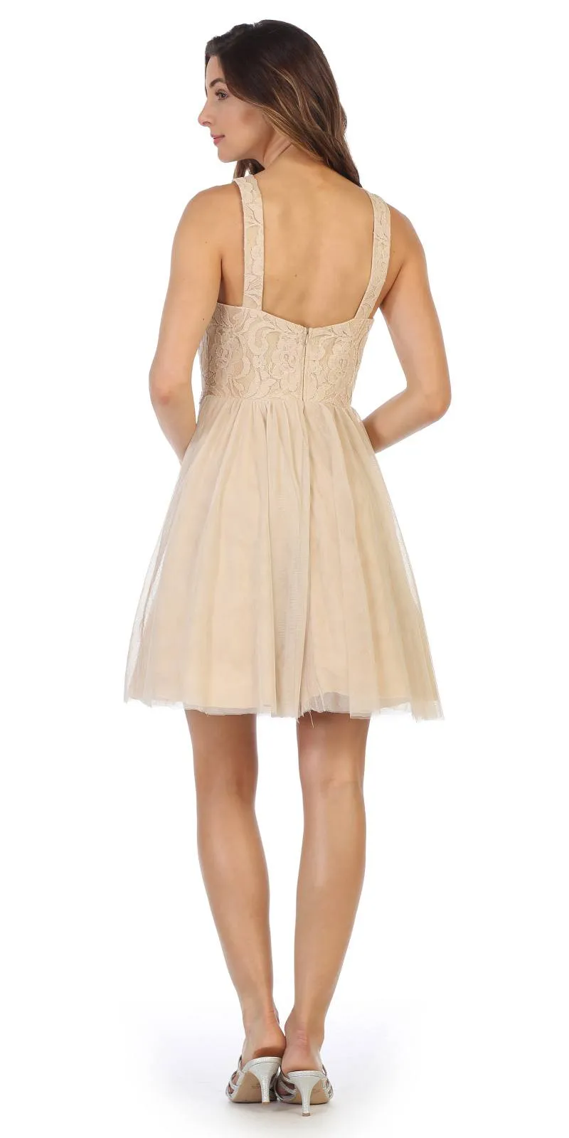 Juno 1079 Homecoming Short Dress Embellished Waist