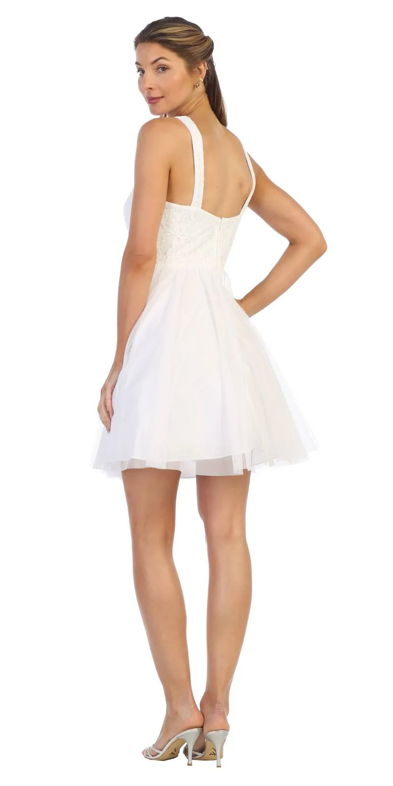 Juno 1079 Homecoming Short Dress Embellished Waist