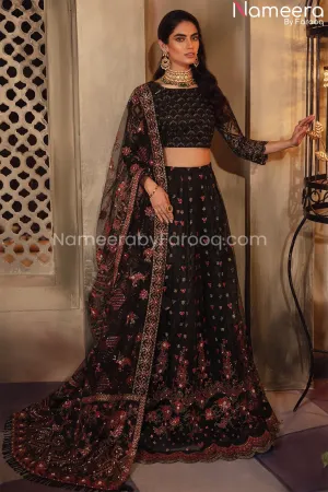 Lehenga Party Dress In Black Color By Designer #PF196