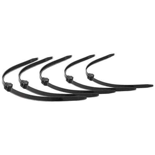 Master Series Misbehaved Black Zip Tie Police Cuffs - 5 Pack