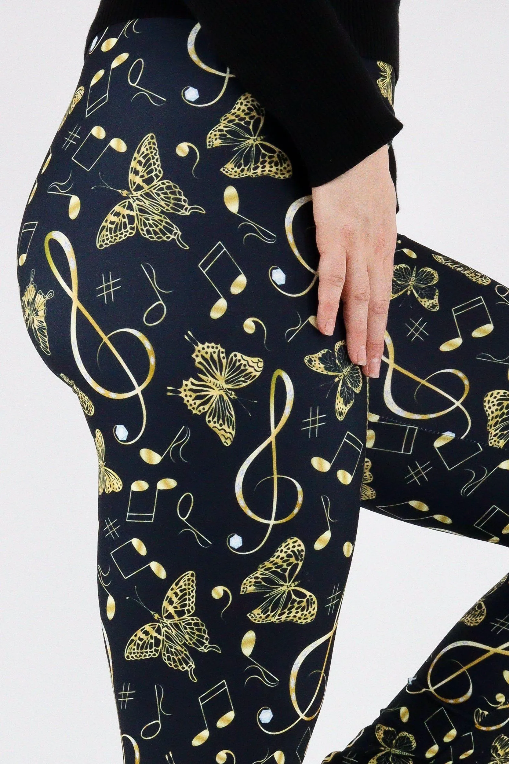 Musical Butterfly - Casual Full Leggings