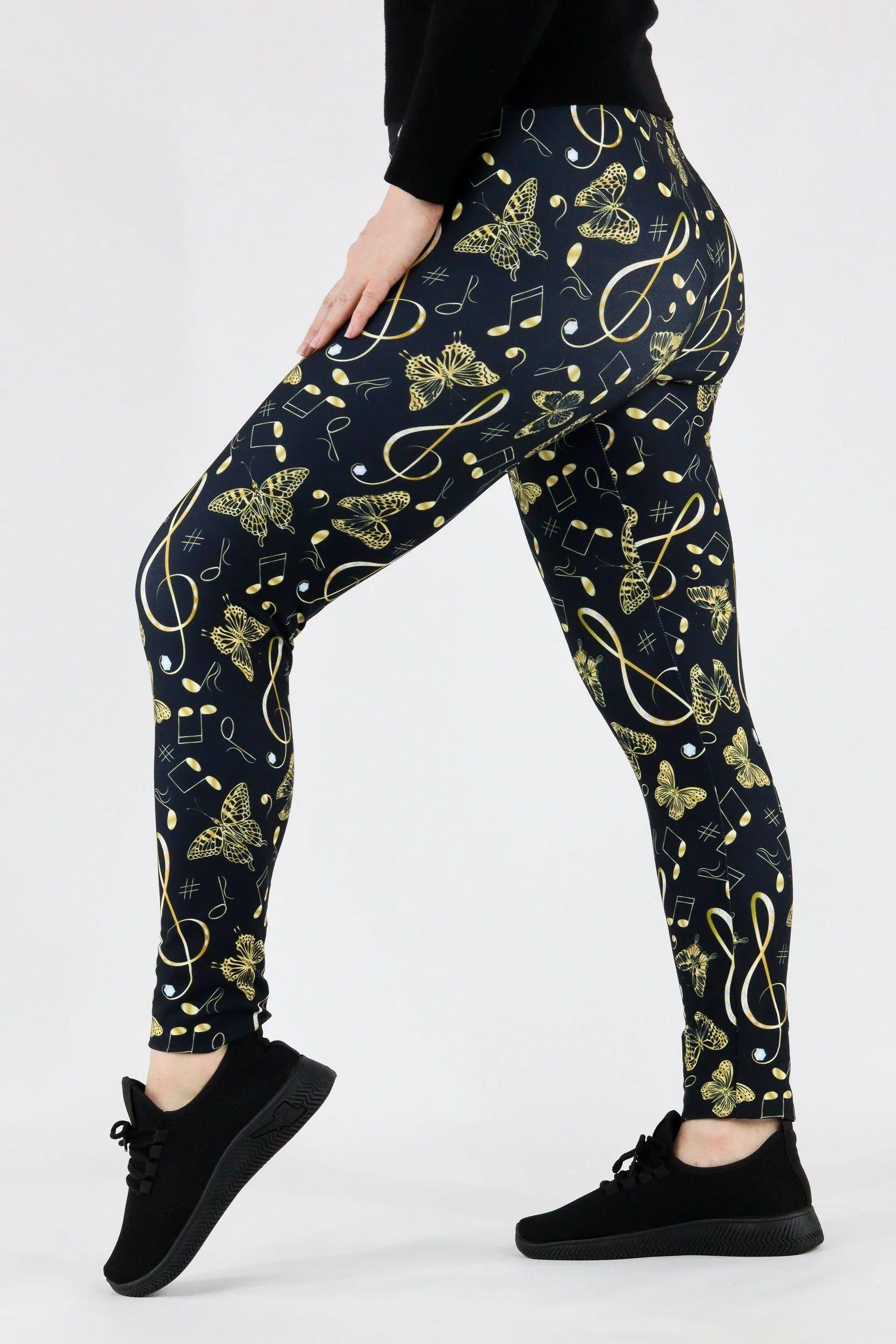 Musical Butterfly - Casual Full Leggings