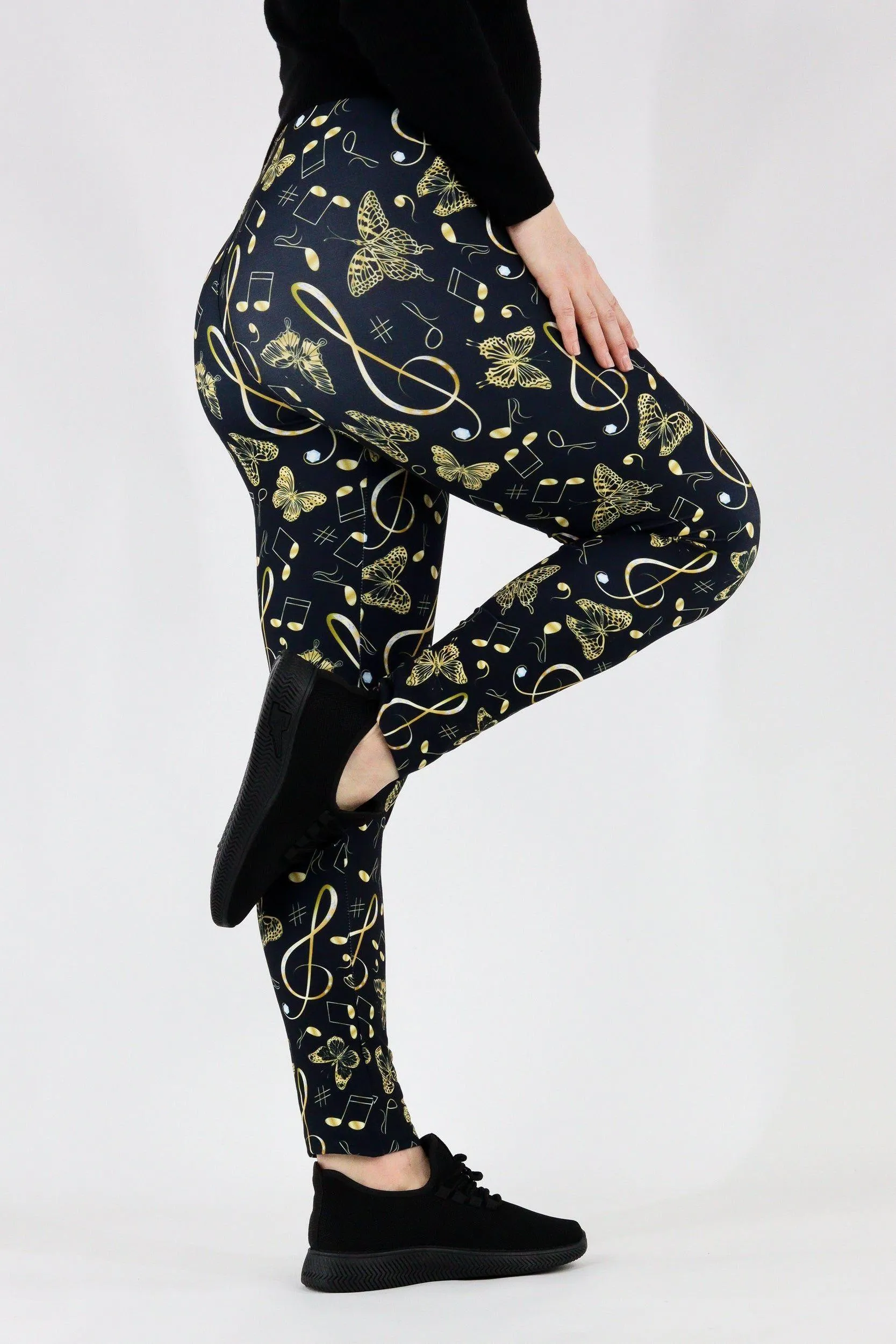 Musical Butterfly - Casual Full Leggings