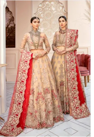 Pakistani Bridal Festive Lehnga Choli in Skin Color #Y6137