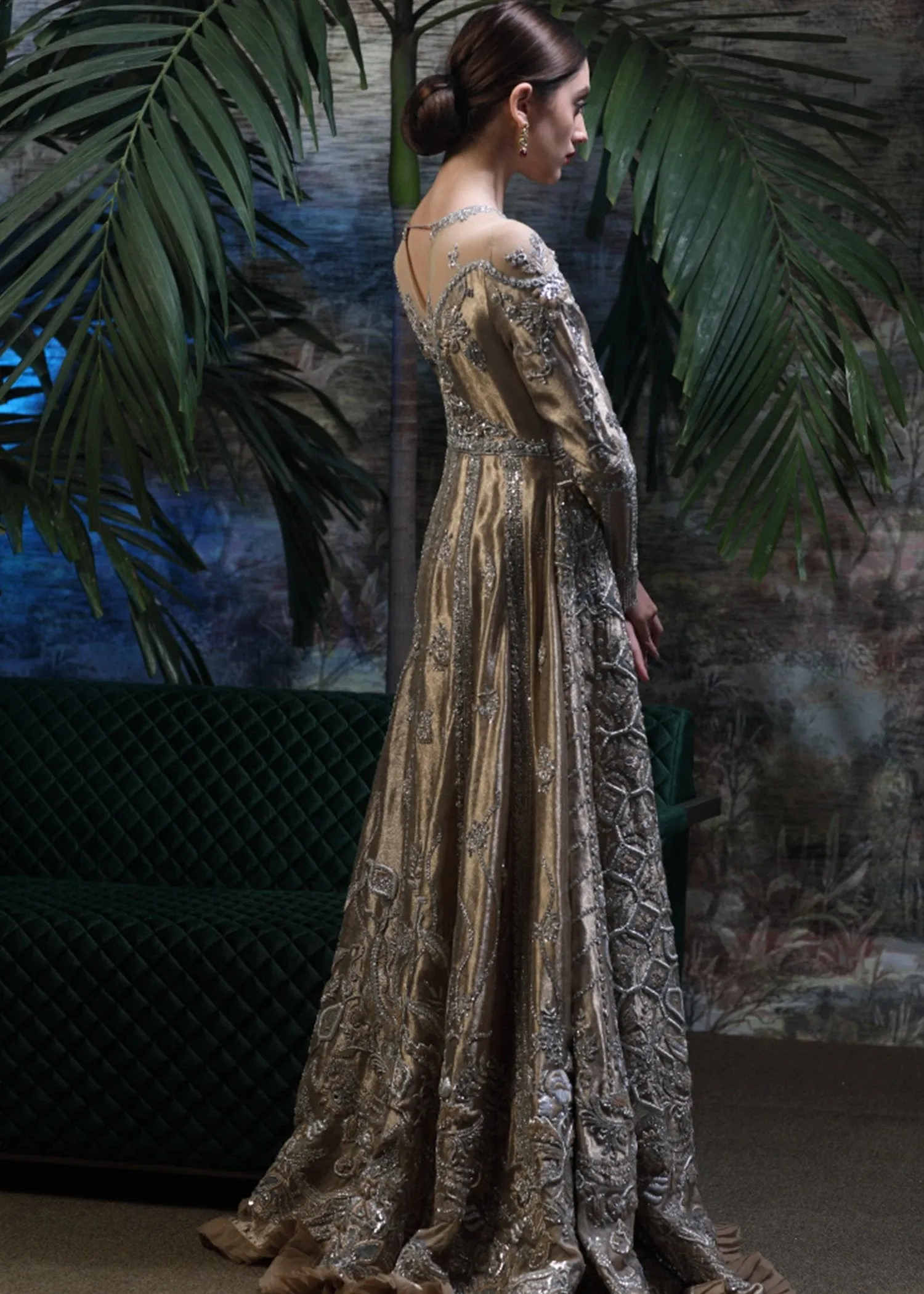 Pakistani Bridal Long Maxi Gown for Wedding #J5139
