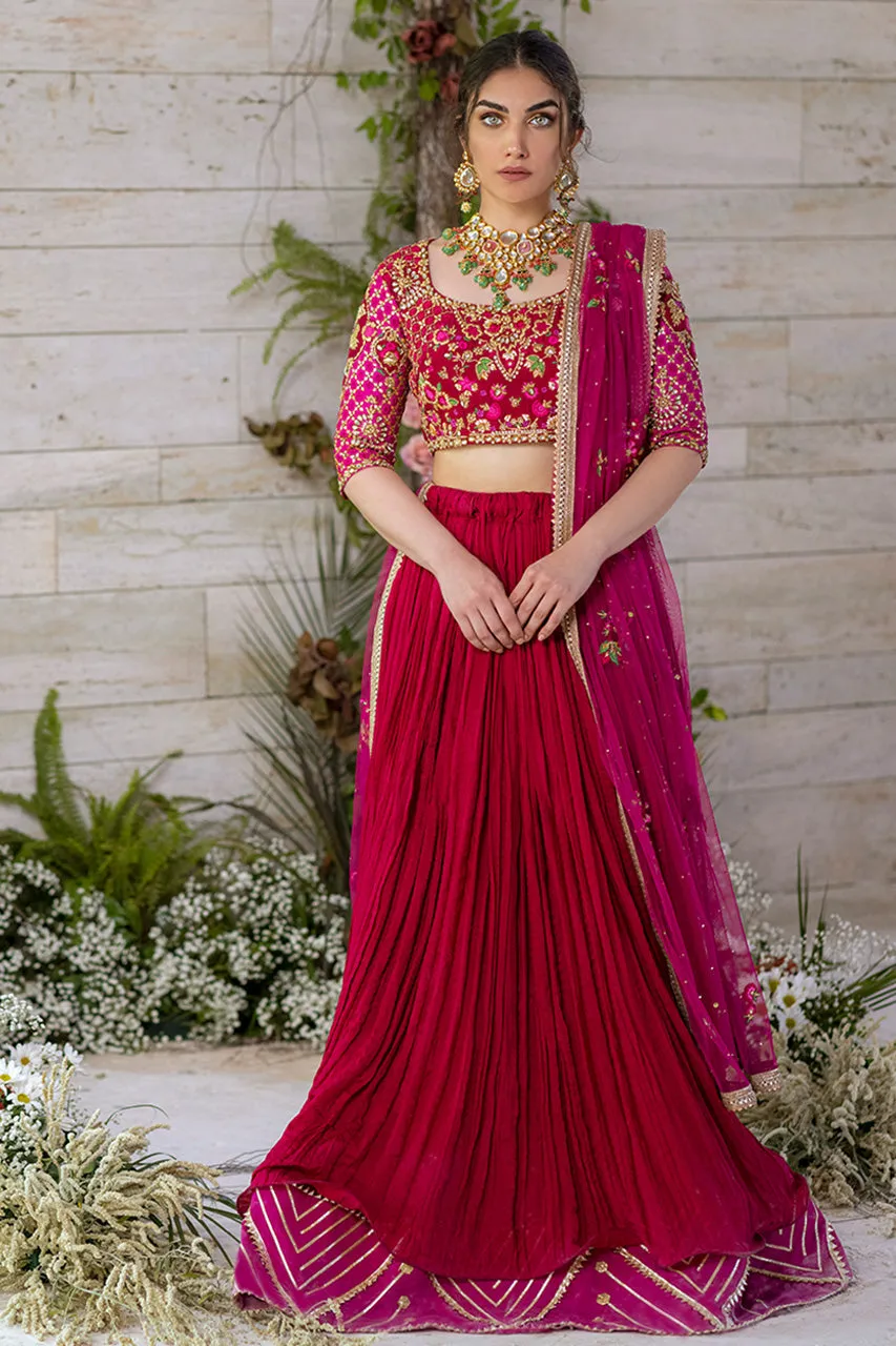 Pakistani Embroidered Lehanga Choli Wedding Dress