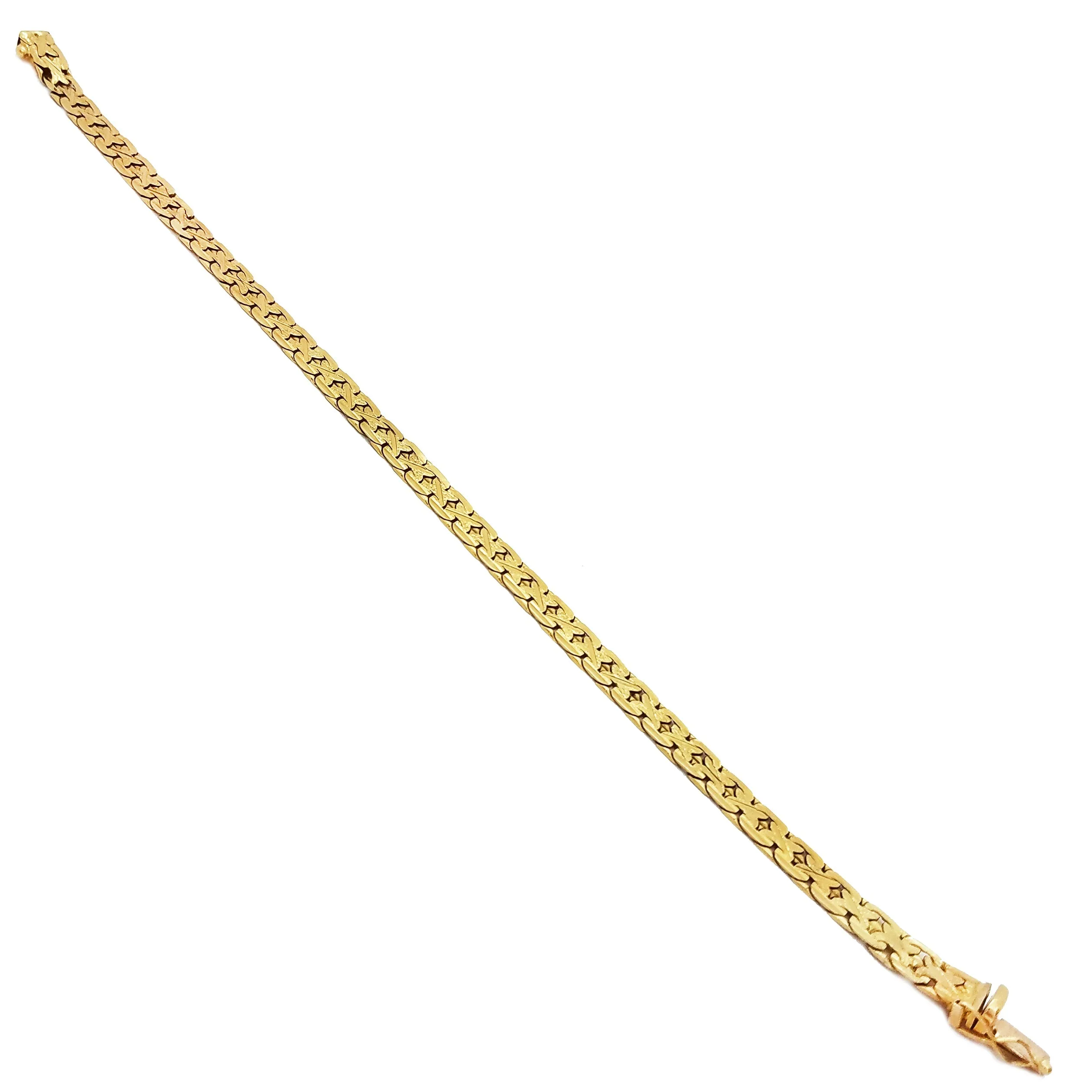 Patterned Braid Link Bracelet (14K)