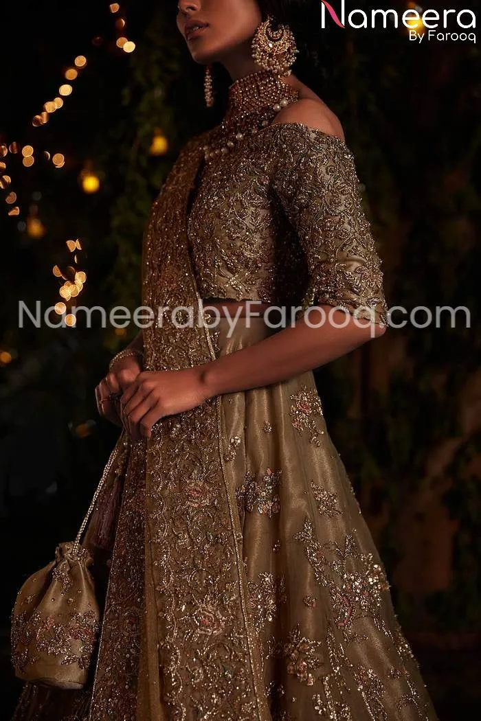 Pretty Embroidery Lehenga Online for Bridal Wear #BN135