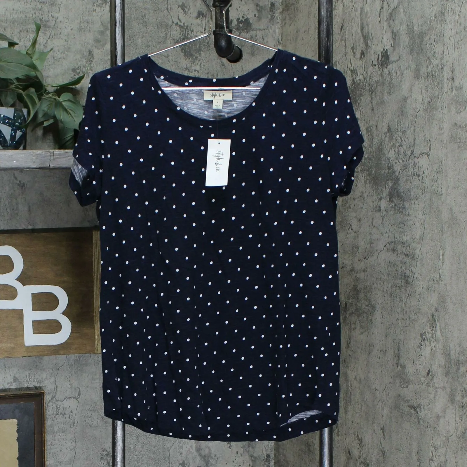 Style & Co. Women's Scoop Neck Patterned T-Shirt