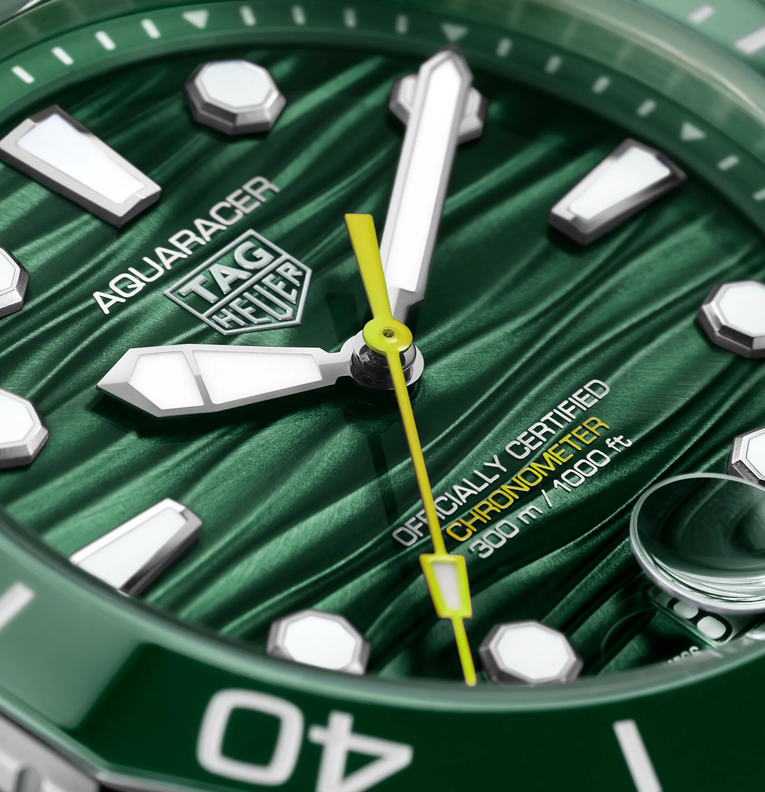 TAG Heuer Aquaracer Professional 300 Date Watch with Green Dial