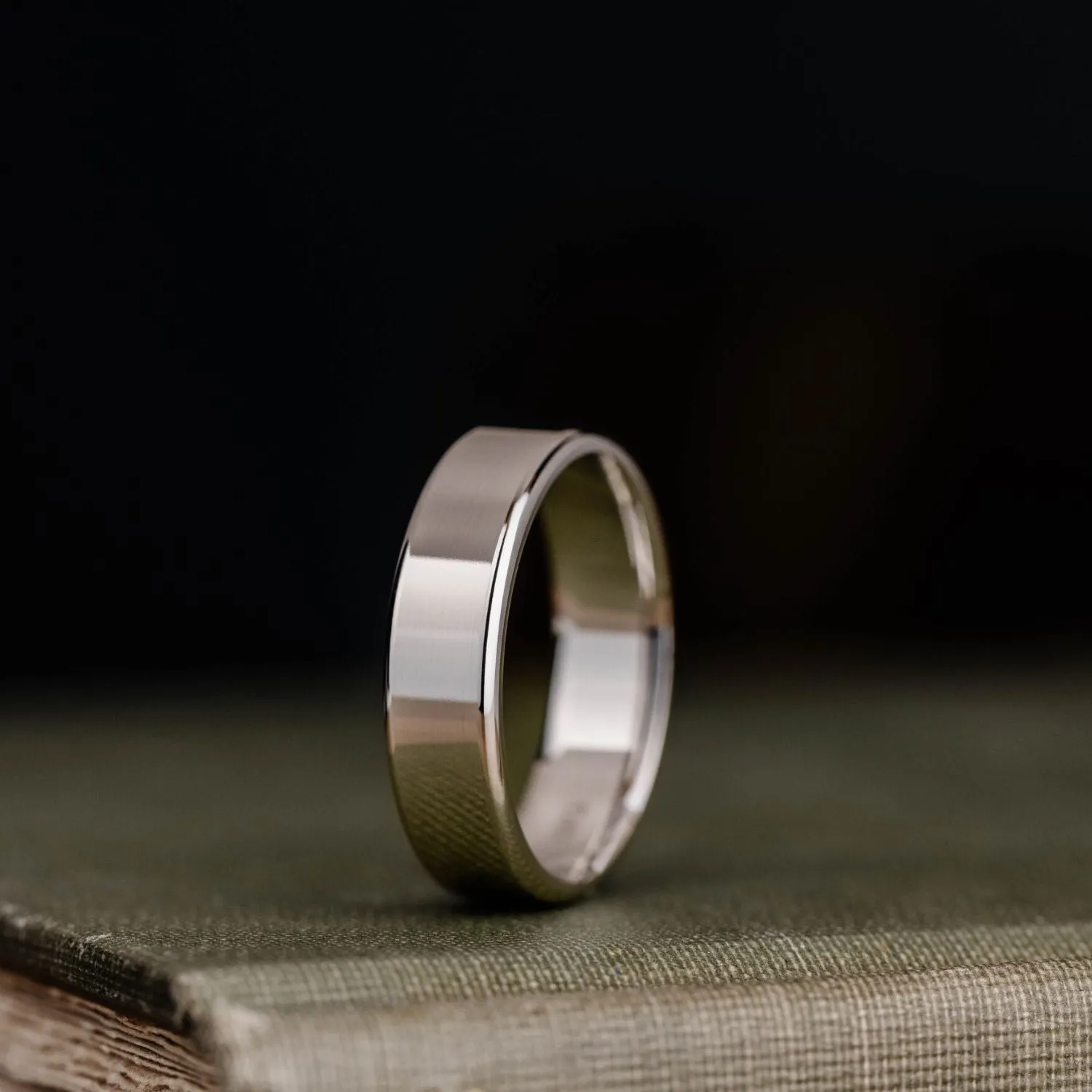 The Architect | 5mm & 6mm Men's Classic White Gold Wedding Band