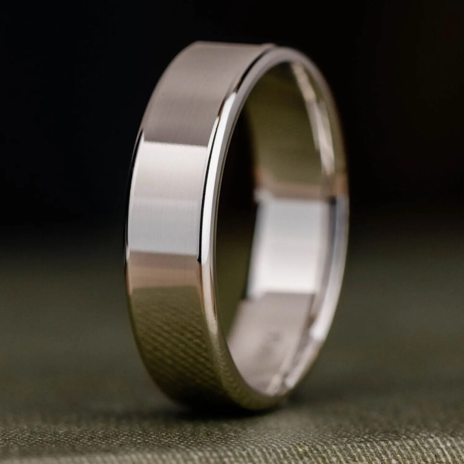 The Architect | 5mm & 6mm Men's Classic White Gold Wedding Band