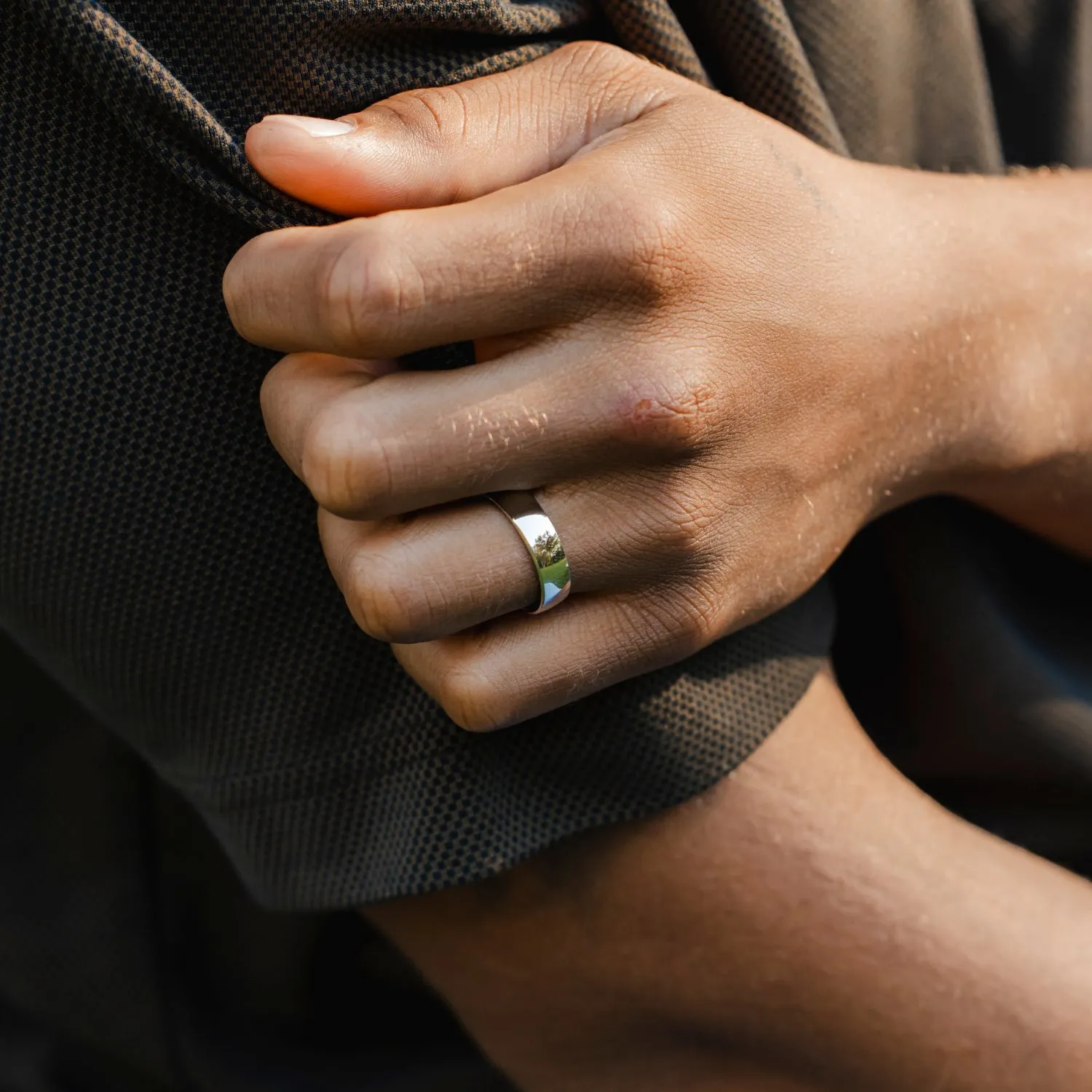 The Architect | 5mm & 6mm Men's Classic White Gold Wedding Band