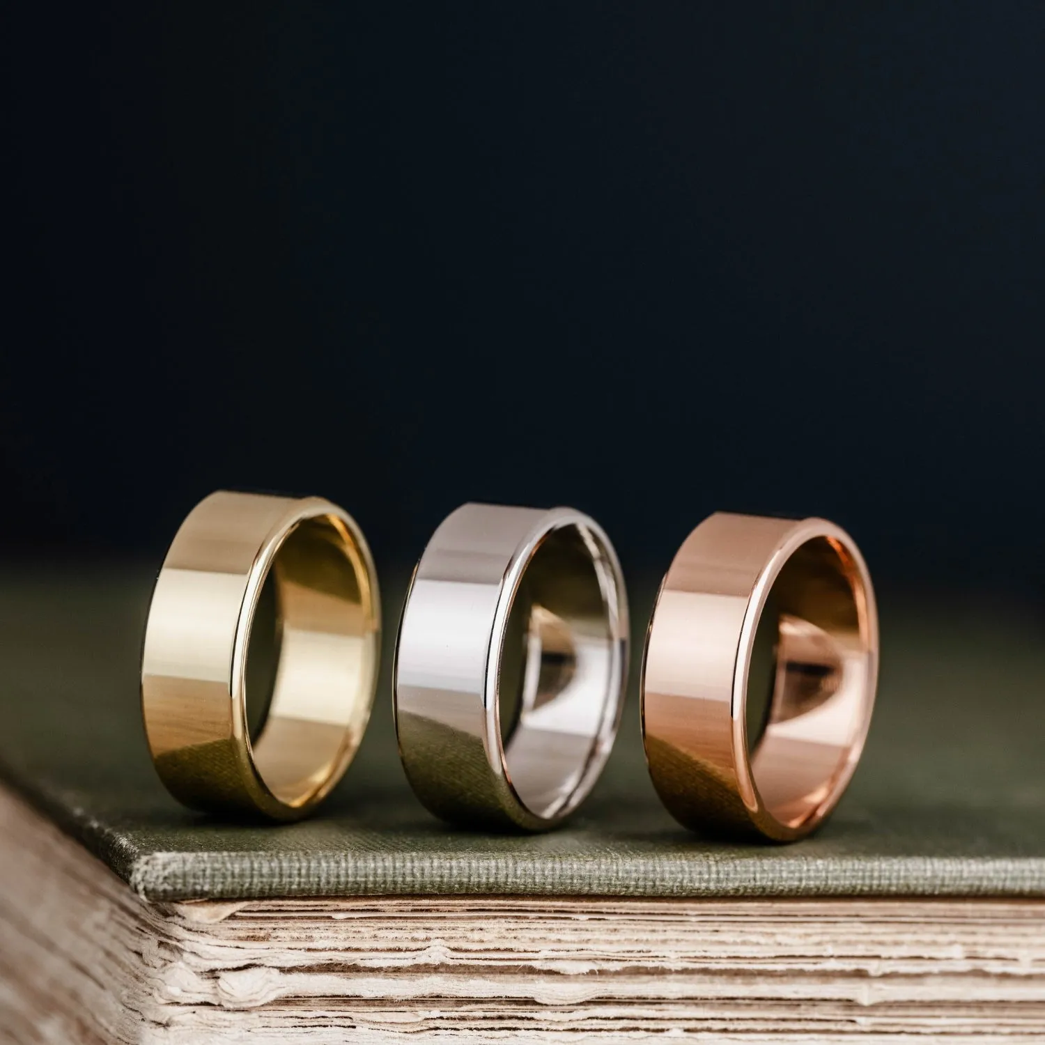 The Architect | 7mm & 8mm Men's Classic White Gold Wedding Band