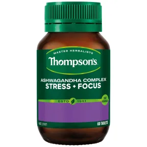 Thompson's Ashwagandha Complex Stress   Focus 60 Tablets