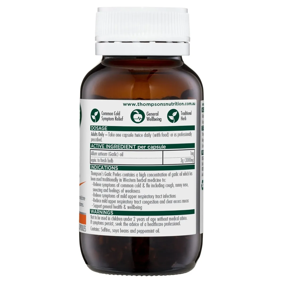 Thompson's Garlic Perles 180 Capsules