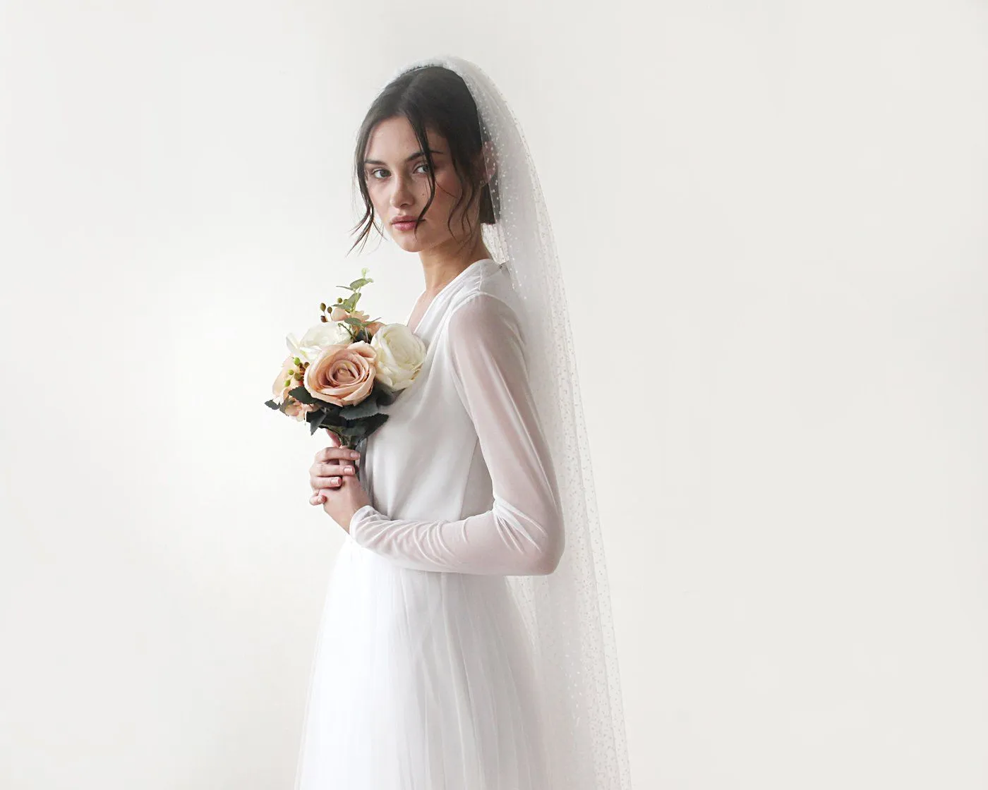 Wedding Dots Tulle Veil #4019