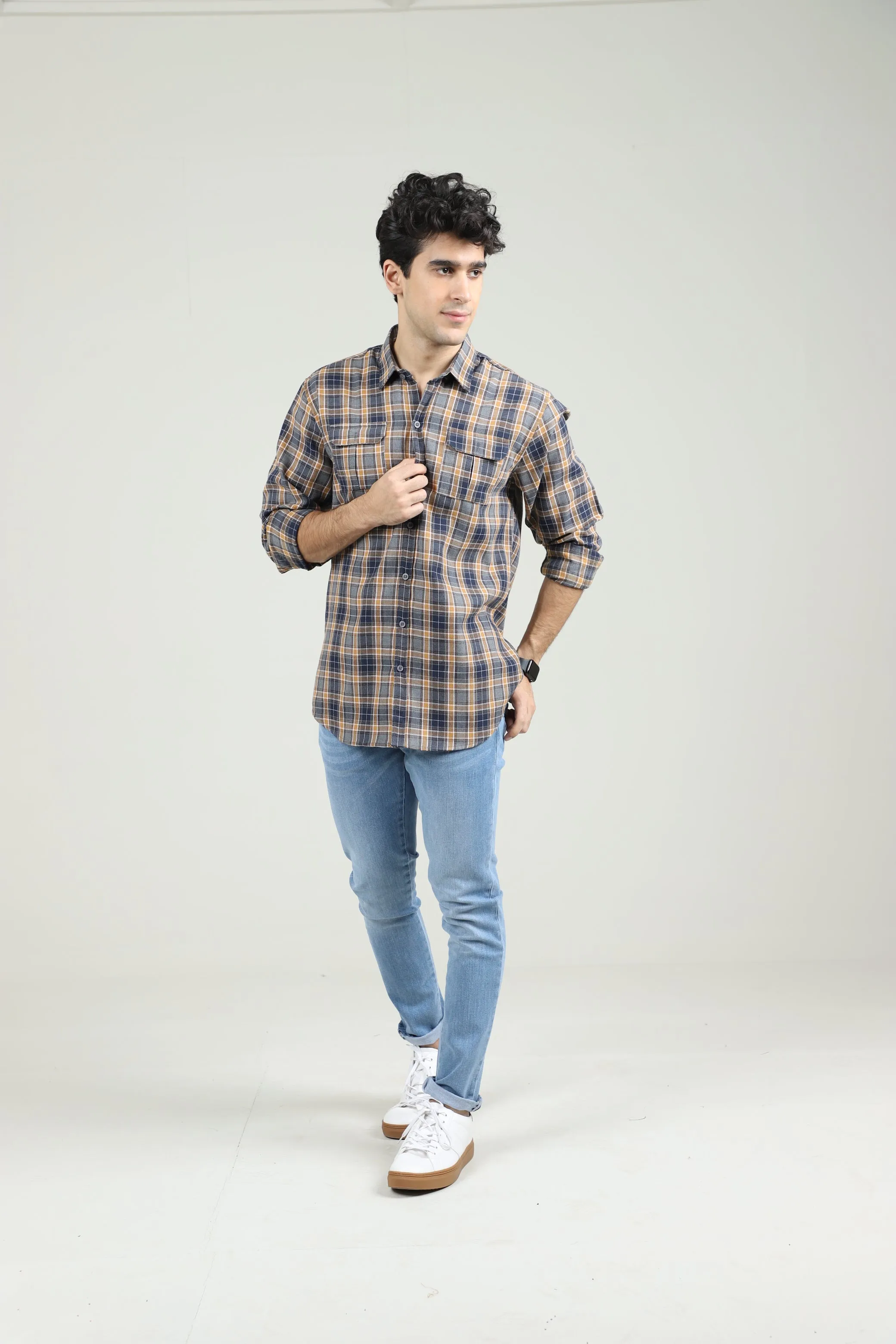 Yellow Madras Check Shirt