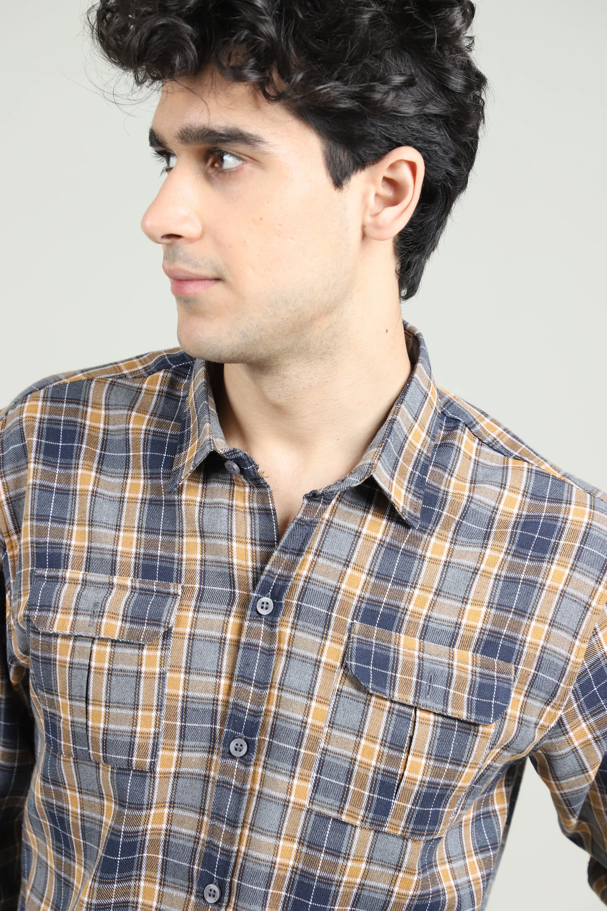 Yellow Madras Check Shirt